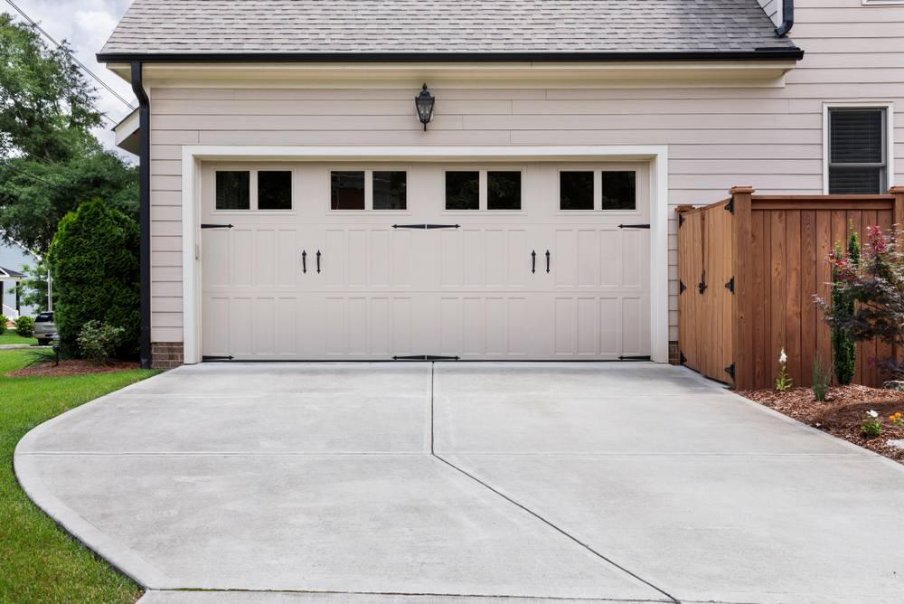 White garage door