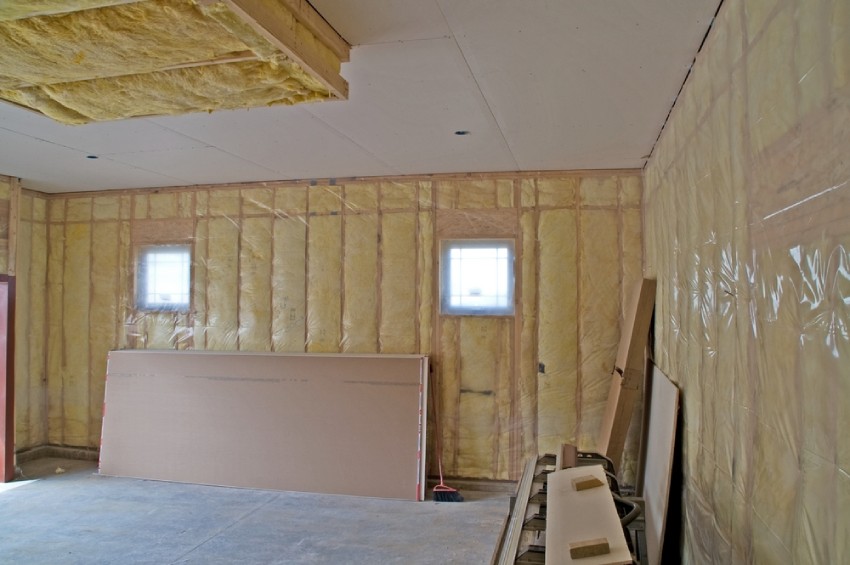 Insulated garage walls and ceiling